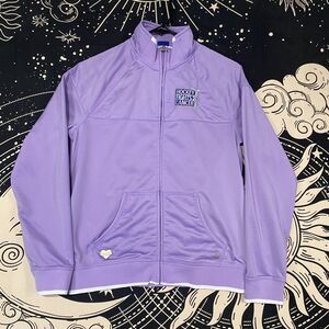 Reebok Hockey Fights Cancer Full Zip Athletic Womens Medium Jacket Purple Sports